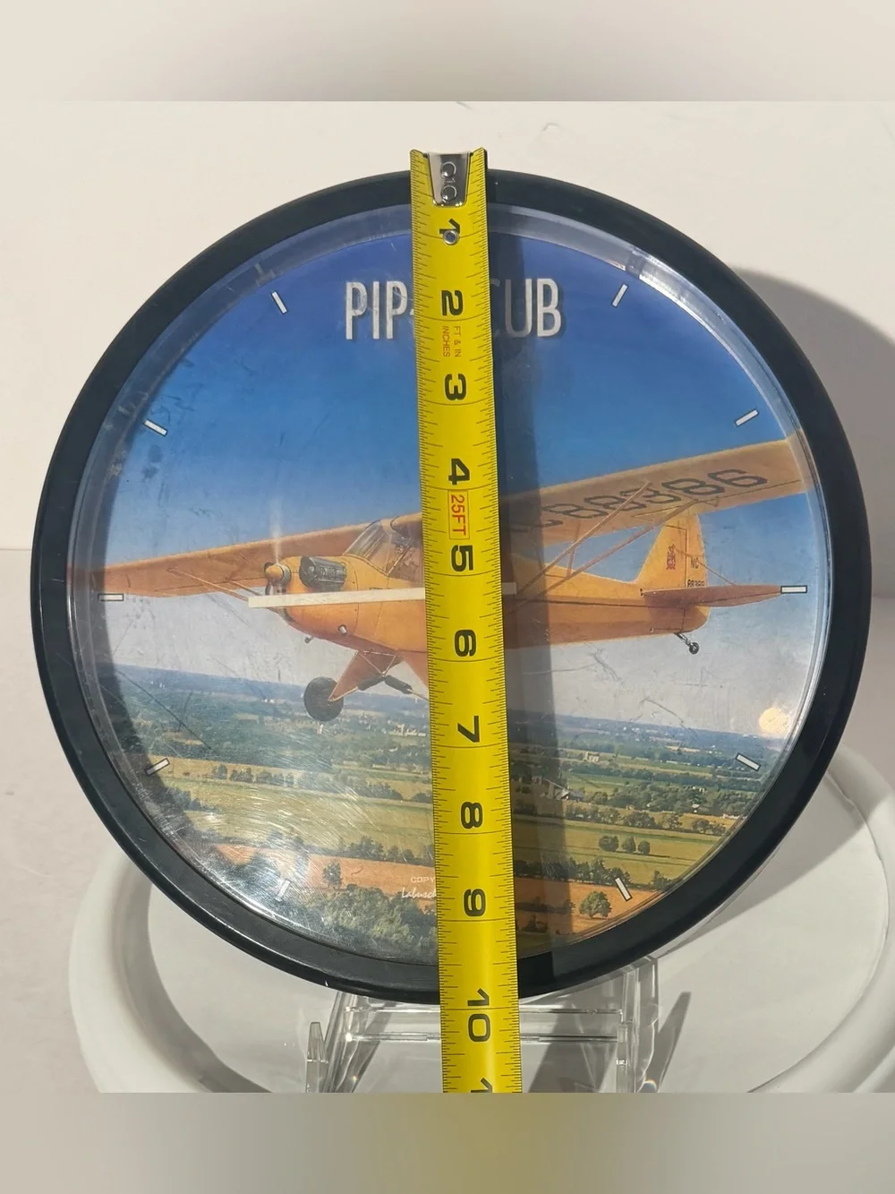 Piper Yellow J-3 Cub Aviation Wall Clock